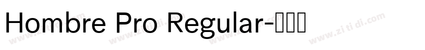 Hombre Pro Regular字体转换